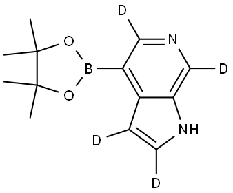 4-(4,4,5,5-tetramethyl-1,3,2-dioxaborolan-2-yl)-1H-pyrrolo[2,3-c]pyridine-2,3,5,7-d4 Struktur