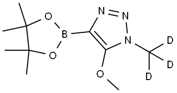 5-methoxy-1-(methyl-d3)-4-(4,4,5,5-tetramethyl-1,3,2-dioxaborolan-2-yl)-1H-1,2,3-triazole Struktur