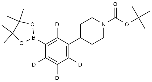 tert-butyl 4-(3-(4,4,5,5-tetramethyl-1,3,2-dioxaborolan-2-yl)phenyl-2,4,5,6-d4)piperidine-1-carboxylate Struktur