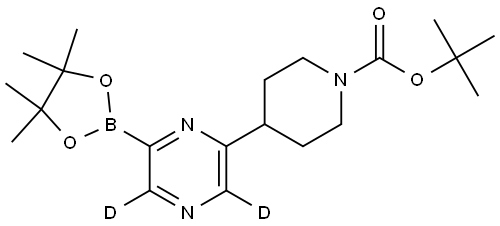 tert-butyl 4-(6-(4,4,5,5-tetramethyl-1,3,2-dioxaborolan-2-yl)pyrazin-2-yl-3,5-d2)piperidine-1-carboxylate Struktur