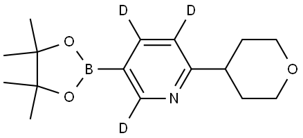 2-(tetrahydro-2H-pyran-4-yl)-5-(4,4,5,5-tetramethyl-1,3,2-dioxaborolan-2-yl)pyridine-3,4,6-d3 Struktur