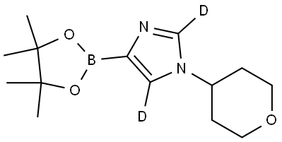 1-(tetrahydro-2H-pyran-4-yl)-4-(4,4,5,5-tetramethyl-1,3,2-dioxaborolan-2-yl)-1H-imidazole-2,5-d2 Struktur