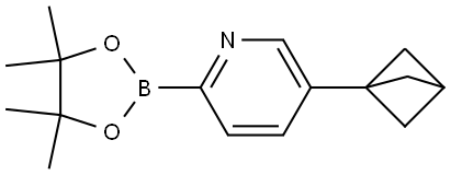 5-(bicyclo[1.1.1]pentan-1-yl)-2-(4,4,5,5-tetramethyl-1,3,2-dioxaborolan-2-yl)pyridine Struktur