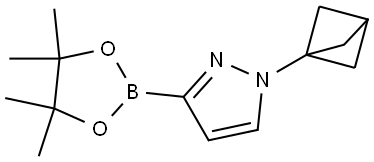 1-(bicyclo[1.1.1]pentan-1-yl)-3-(4,4,5,5-tetramethyl-1,3,2-dioxaborolan-2-yl)-1H-pyrazole Struktur