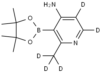 2-(methyl-d3)-3-(4,4,5,5-tetramethyl-1,3,2-dioxaborolan-2-yl)pyridin-5,6-d2-4-amine Struktur