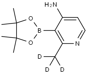 2-(methyl-d3)-3-(4,4,5,5-tetramethyl-1,3,2-dioxaborolan-2-yl)pyridin-4-amine Struktur