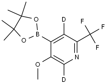 5-methoxy-4-(4,4,5,5-tetramethyl-1,3,2-dioxaborolan-2-yl)-2-(trifluoromethyl)pyridine-3,6-d2 Struktur