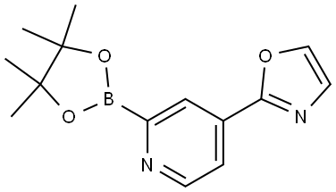 2-(2-(4,4,5,5-tetramethyl-1,3,2-dioxaborolan-2-yl)pyridin-4-yl)oxazole Struktur