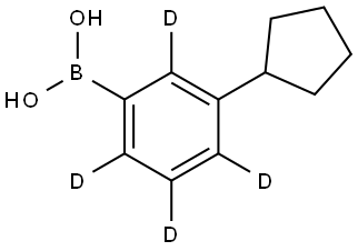 (3-cyclopentylphenyl-2,4,5,6-d4)boronic acid Struktur