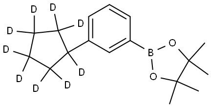 2-(3-(cyclopentyl-d9)phenyl)-4,4,5,5-tetramethyl-1,3,2-dioxaborolane Struktur