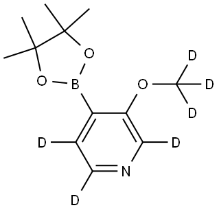 3-(methoxy-d3)-4-(4,4,5,5-tetramethyl-1,3,2-dioxaborolan-2-yl)pyridine-2,5,6-d3 Struktur