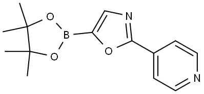 2-(pyridin-4-yl)-5-(4,4,5,5-tetramethyl-1,3,2-dioxaborolan-2-yl)oxazole Struktur