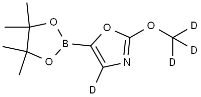 2-(methoxy-d3)-5-(4,4,5,5-tetramethyl-1,3,2-dioxaborolan-2-yl)oxazole-4-d Struktur