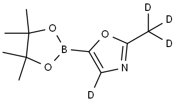 2-(methyl-d3)-5-(4,4,5,5-tetramethyl-1,3,2-dioxaborolan-2-yl)oxazole-4-d Struktur