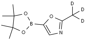 2-(methyl-d3)-5-(4,4,5,5-tetramethyl-1,3,2-dioxaborolan-2-yl)oxazole Struktur