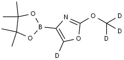 2-(methoxy-d3)-4-(4,4,5,5-tetramethyl-1,3,2-dioxaborolan-2-yl)oxazole-5-d Struktur