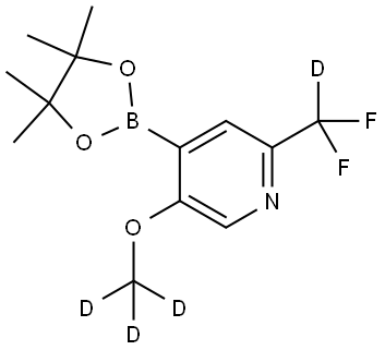 2-(difluoromethyl-d)-5-(methoxy-d3)-4-(4,4,5,5-tetramethyl-1,3,2-dioxaborolan-2-yl)pyridine Struktur