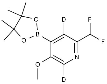 2-(difluoromethyl)-5-methoxy-4-(4,4,5,5-tetramethyl-1,3,2-dioxaborolan-2-yl)pyridine-3,6-d2 Struktur