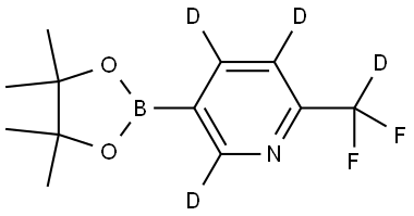 2-(difluoromethyl-d)-5-(4,4,5,5-tetramethyl-1,3,2-dioxaborolan-2-yl)pyridine-3,4,6-d3 Struktur