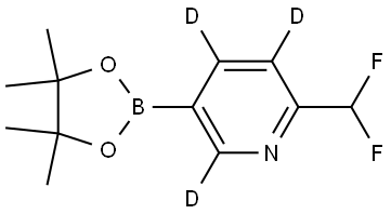 2-(difluoromethyl)-5-(4,4,5,5-tetramethyl-1,3,2-dioxaborolan-2-yl)pyridine-3,4,6-d3 Struktur