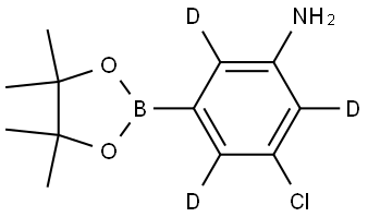 3-chloro-5-(4,4,5,5-tetramethyl-1,3,2-dioxaborolan-2-yl)benzen-2,4,6-d3-amine Struktur