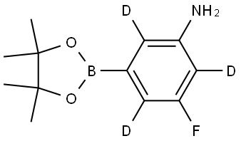 3-fluoro-5-(4,4,5,5-tetramethyl-1,3,2-dioxaborolan-2-yl)benzen-2,4,6-d3-amine Struktur