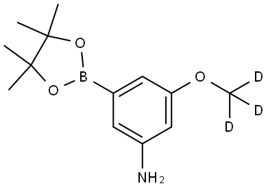 3-(methoxy-d3)-5-(4,4,5,5-tetramethyl-1,3,2-dioxaborolan-2-yl)aniline Struktur