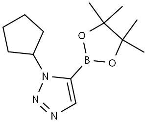 1-cyclopentyl-5-(4,4,5,5-tetramethyl-1,3,2-dioxaborolan-2-yl)-1H-1,2,3-triazole Struktur