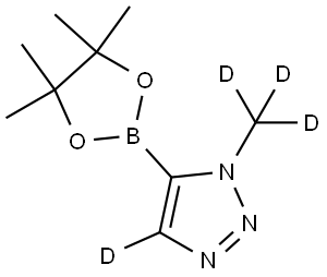 1-(methyl-d3)-5-(4,4,5,5-tetramethyl-1,3,2-dioxaborolan-2-yl)-1H-1,2,3-triazole-4-d Struktur