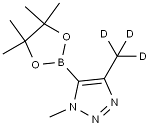 1-methyl-4-(methyl-d3)-5-(4,4,5,5-tetramethyl-1,3,2-dioxaborolan-2-yl)-1H-1,2,3-triazole Struktur