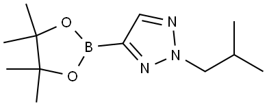 2-isobutyl-4-(4,4,5,5-tetramethyl-1,3,2-dioxaborolan-2-yl)-2H-1,2,3-triazole Struktur