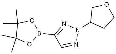 2-(tetrahydrofuran-3-yl)-4-(4,4,5,5-tetramethyl-1,3,2-dioxaborolan-2-yl)-2H-1,2,3-triazole Struktur