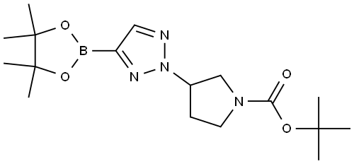 tert-butyl 3-(4-(4,4,5,5-tetramethyl-1,3,2-dioxaborolan-2-yl)-2H-1,2,3-triazol-2-yl)pyrrolidine-1-carboxylate Struktur