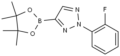 2-(2-fluorophenyl)-4-(4,4,5,5-tetramethyl-1,3,2-dioxaborolan-2-yl)-2H-1,2,3-triazole Struktur