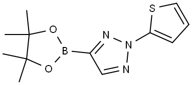 4-(4,4,5,5-tetramethyl-1,3,2-dioxaborolan-2-yl)-2-(thiophen-2-yl)-2H-1,2,3-triazole Struktur