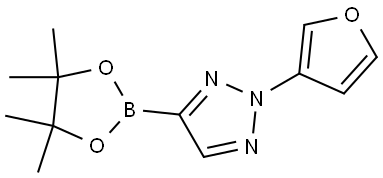 2-(furan-3-yl)-4-(4,4,5,5-tetramethyl-1,3,2-dioxaborolan-2-yl)-2H-1,2,3-triazole Struktur