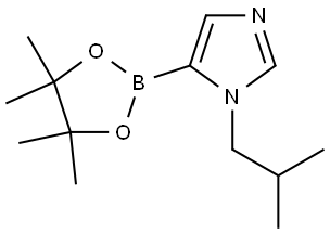 1-isobutyl-5-(4,4,5,5-tetramethyl-1,3,2-dioxaborolan-2-yl)-1H-imidazole Struktur