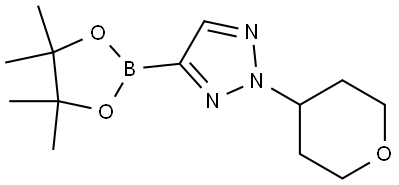 2-(tetrahydro-2H-pyran-4-yl)-4-(4,4,5,5-tetramethyl-1,3,2-dioxaborolan-2-yl)-2H-1,2,3-triazole Struktur