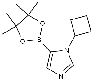 1-cyclobutyl-5-(4,4,5,5-tetramethyl-1,3,2-dioxaborolan-2-yl)-1H-imidazole Struktur