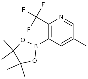 5-methyl-3-(4,4,5,5-tetramethyl-1,3,2-dioxaborolan-2-yl)-2-(trifluoromethyl)pyridine Struktur