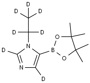 1-(ethyl-d5)-5-(4,4,5,5-tetramethyl-1,3,2-dioxaborolan-2-yl)-1H-imidazole-2,4-d2 Struktur