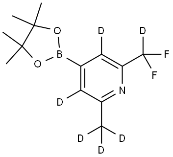 2-(difluoromethyl-d)-6-(methyl-d3)-4-(4,4,5,5-tetramethyl-1,3,2-dioxaborolan-2-yl)pyridine-3,5-d2 Struktur