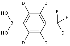 (4-(difluoromethyl-d)phenyl-2,3,5,6-d4)boronic acid Struktur