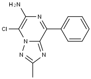 5-Chloro-2-methyl-8-phenyl[1,2,4]triazolo[1,5-a]pyrazin-6-amine Struktur