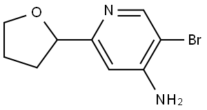 5-bromo-2-(tetrahydrofuran-2-yl)pyridin-4-amine Struktur