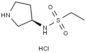 Ethanesulfonamide, N-(3R)-3-pyrrolidinyl-, hydrochloride (1:1) Struktur