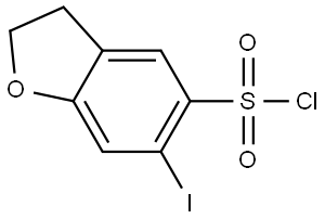 6-iodo-2,3-dihydro-1-benzofuran-5-sulfonyl chloride Struktur