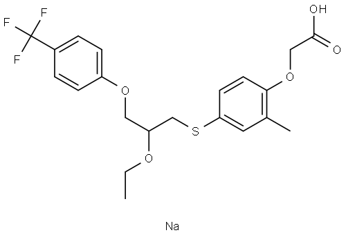 Seladelpar sodium salt Struktur