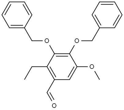 Benzaldehyde, 2-ethyl-5-methoxy-3,4-bis(phenylmethoxy)- Struktur