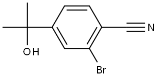 2-Bromo-4-(1-hydroxy-1-methylethyl)benzonitrile Structure